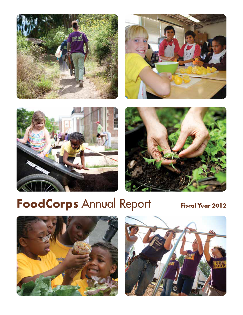 FY12 FoodCorps Annual Report Cover