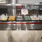 Salad bar materials waiting for high school students